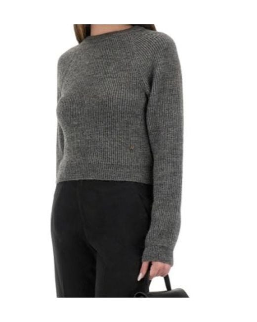 Moschino Gray Long-Sleeved Crewneck Jumper