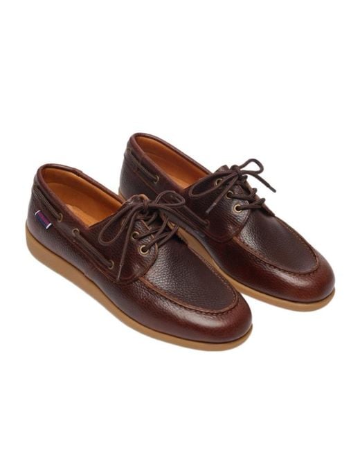 Sebago Brown Round-Toe Loafers for men