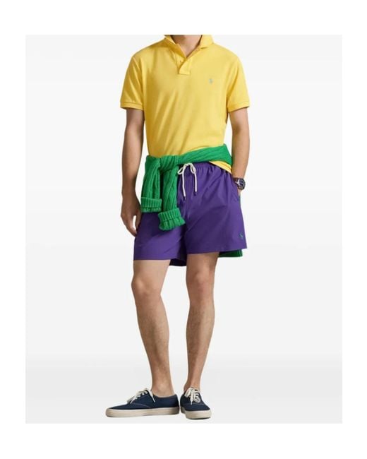 Polo Ralph Lauren Yellow Ribbed Polo Shirt for men