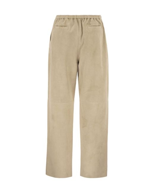 Antonelli Natural Trousers With Elasticated Waist