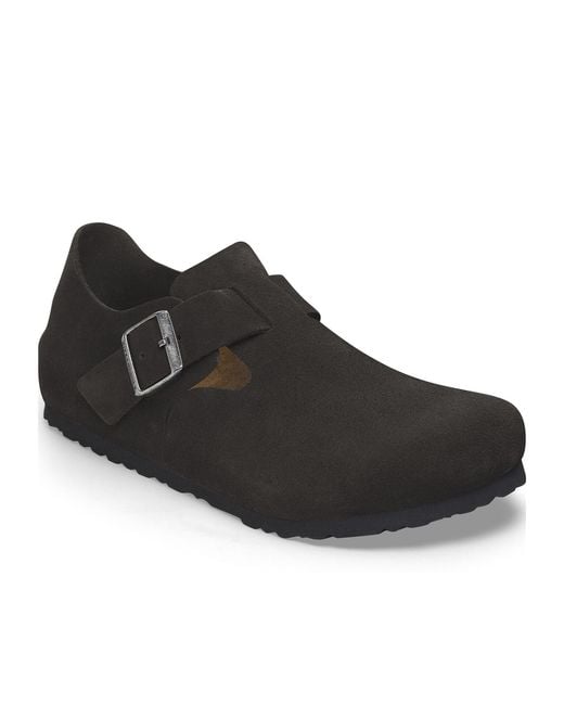 Birkenstock Black London Suede Loafers for men