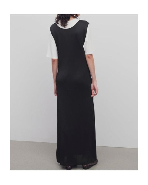 The Row Black Agla Sleeveless Maxi Dress