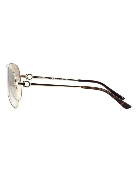 Ferragamo White Logo Sunglasses for men