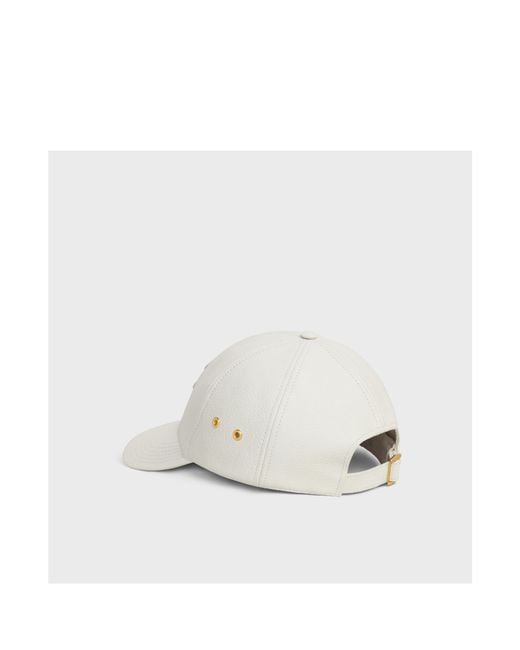 Céline White Triomphe Baseball Cap