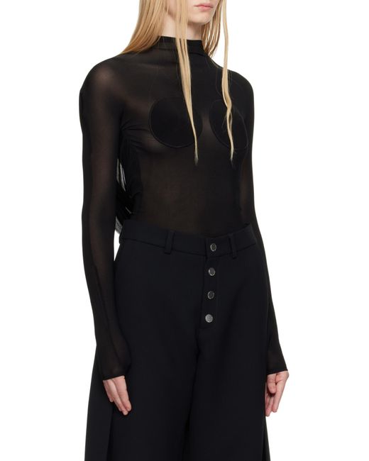 Jean Paul Gaultier Blue Covered Cup Ruched Top