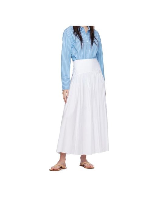 Staud White Procida Skirt