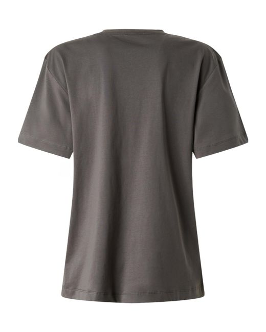 Pinko Gray Love Birds Embellished Crewneck T-Shirt