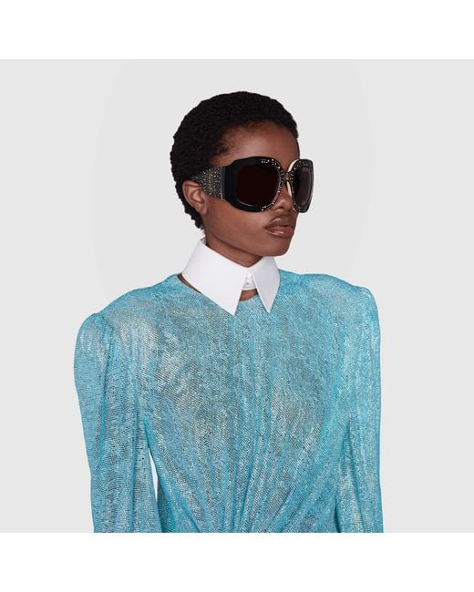 Gucci Multicolor Eyewear Oversize Square Frame Sunglasses