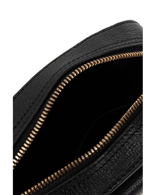 Versace Black Medusa-Plaque Zipped Shoulder Bag for men