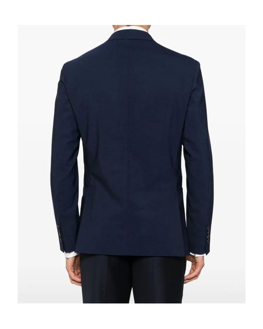 Eleventy Blue Double-Breasted Jacket for men