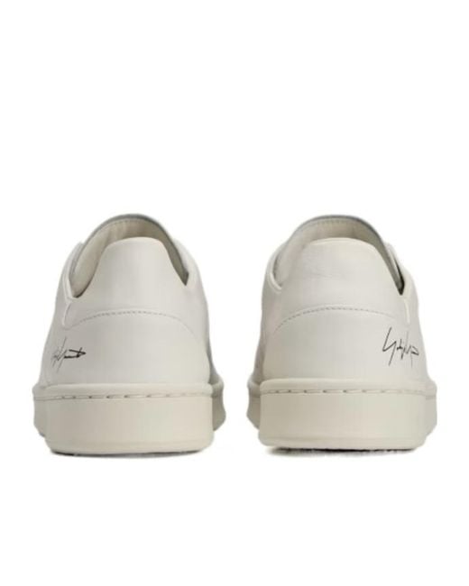 Y-3 White Lace-Up Sneakers for men