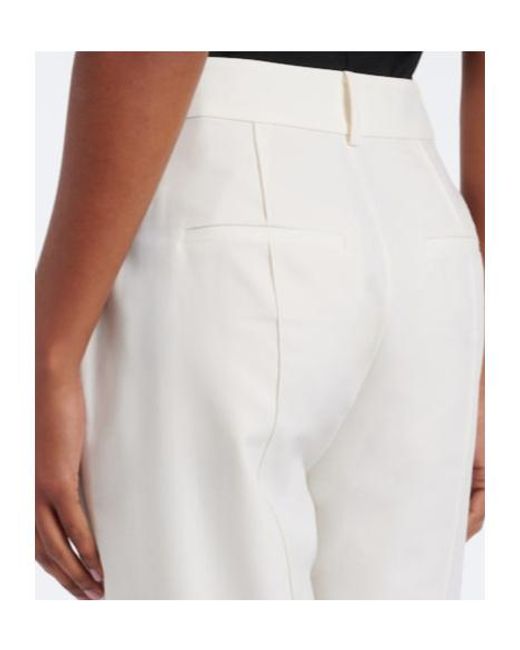 Rohe White Wool-Blend Wide-Leg Pants