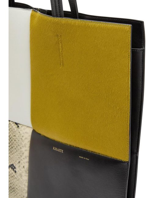 Khaite Metallic Piper Patchwork Leather Tote Bag