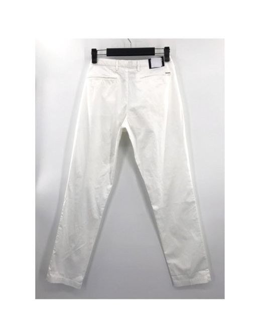 Boss White Logo Casual Pants for men