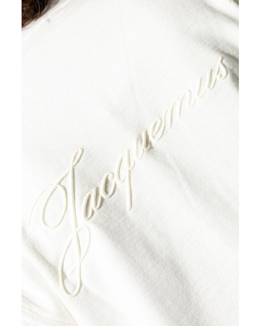 Jacquemus White Buttoned Logo-Embroidered Cardigan for men