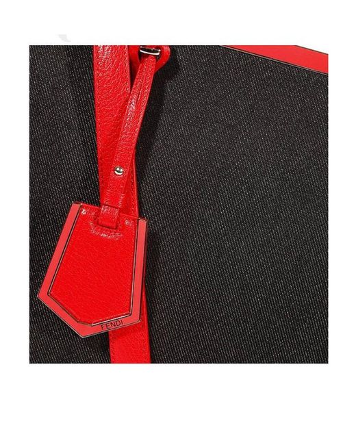 Fendi Red Logo Detail Handbag