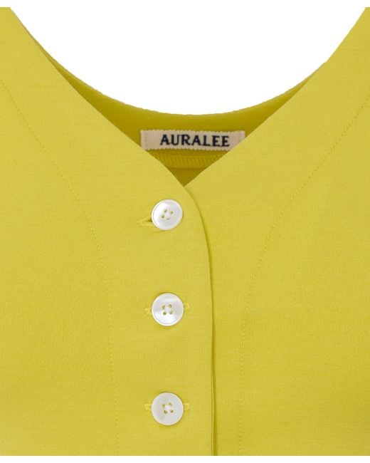 Auralee Yellow Sleeveless Vest