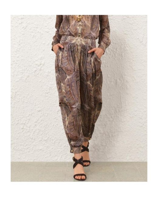 Zimmermann Brown Hypnotic Harem Pants