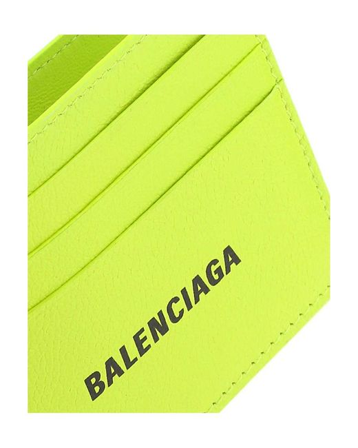 Balenciaga Yellow Logo Printed Card Bag for men