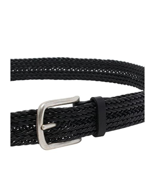 Orciani White Woven Slim Belt for men