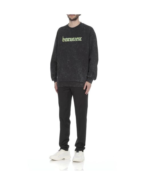 McQ Alexander McQueen Black Tie-Dyed Sweater With Round Neck for men
