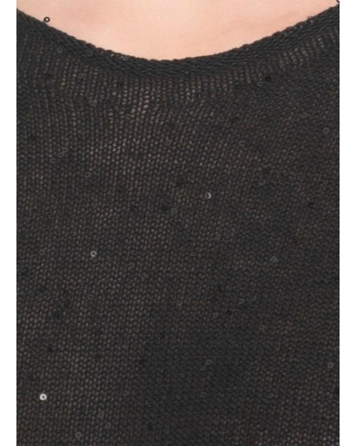 Antonelli Black Dafne Sequined Knitted Dress