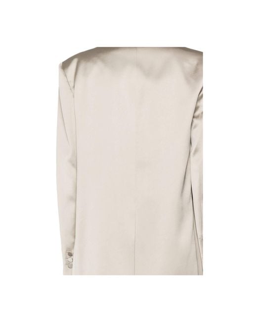 ANDAMANE Natural Single-Breasted Blazer