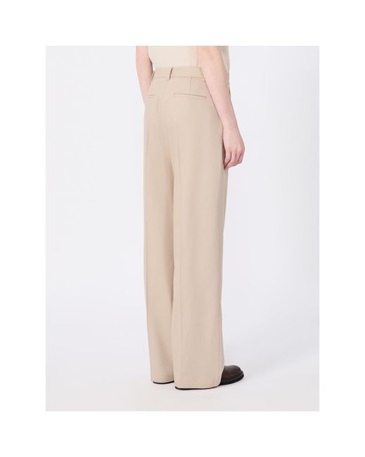 Max Mara Natural Casual Trousers With Belt Loops