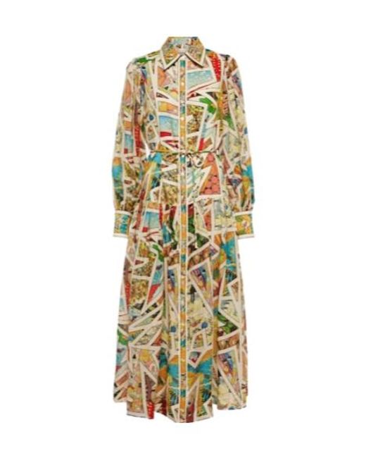ALÉMAIS Metallic Shirt Dress