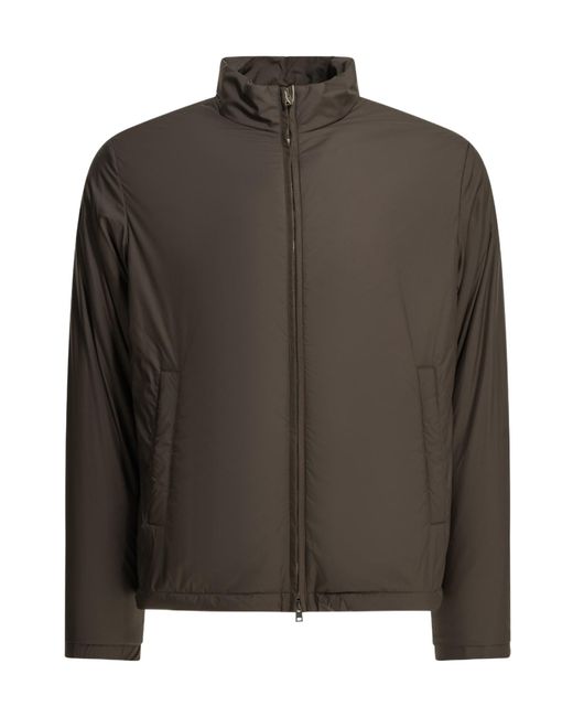 Herno Green Stand-Up Collar Zip-Up Jacket for men