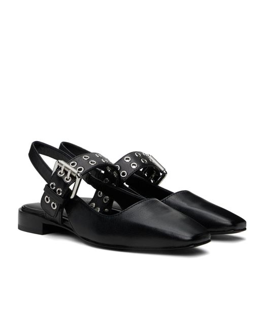 Rag & Bone Black Square Toe Flat Sandals