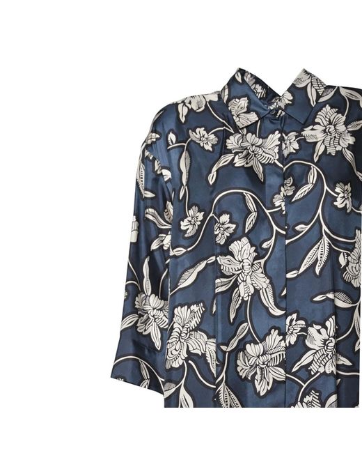 Max Mara Black 'S Floral-Printed Shirt Dress