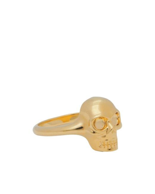 McQueen Metallic Skull Ring