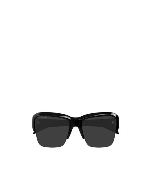 Gucci Black Eyewear Square Frame Sunglasses