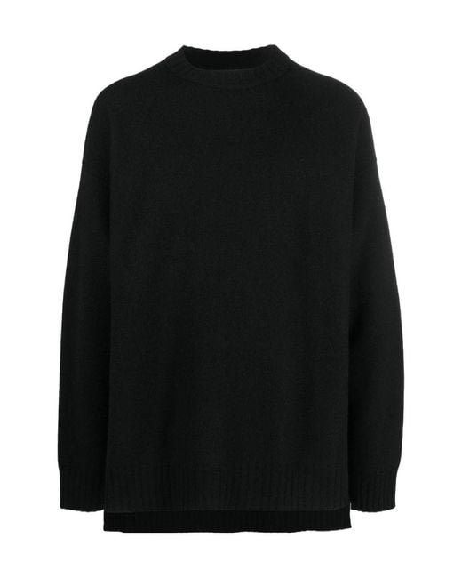 Jil Sander Black Long-Sleeved Knit Jumper for men