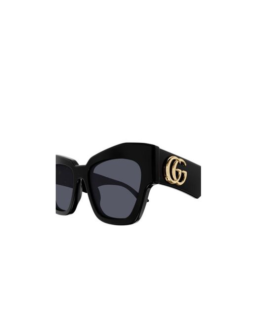 Gucci Black Eyewear Geometric Logo-Detail Sunglasses
