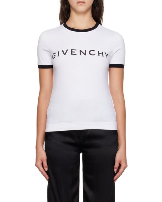 Givenchy White Archetype Crewneck T-Shirt