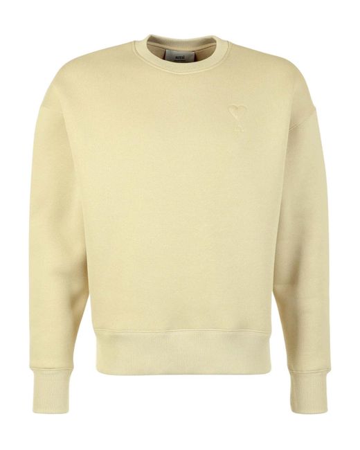 AMI Yellow Ami De Coeur Sweatshirt for men