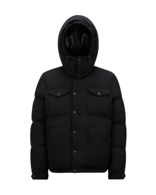 Moncler Black Fornas Hooded Short Padded Jacket for men