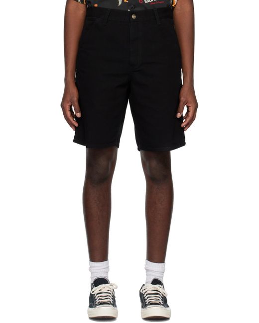 Carhartt Black Logo Patch Chino Shorts for men