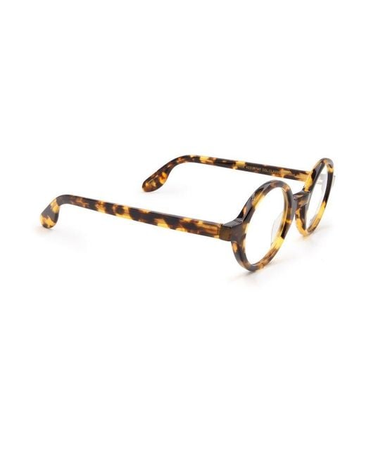 Moscot White Round-Frame Tortoiseshell-Effect Sunglasses