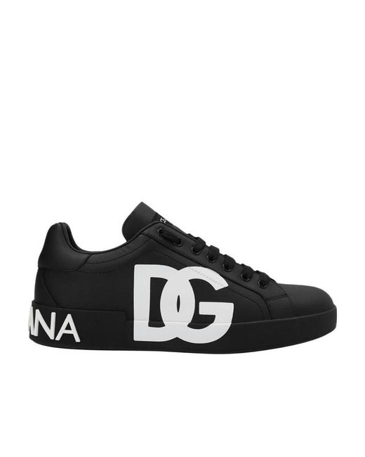 Dolce & Gabbana Black Logo Low-Cut Casual Sneakers for men