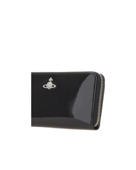 Vivienne Westwood Black Zip-Around Wallet