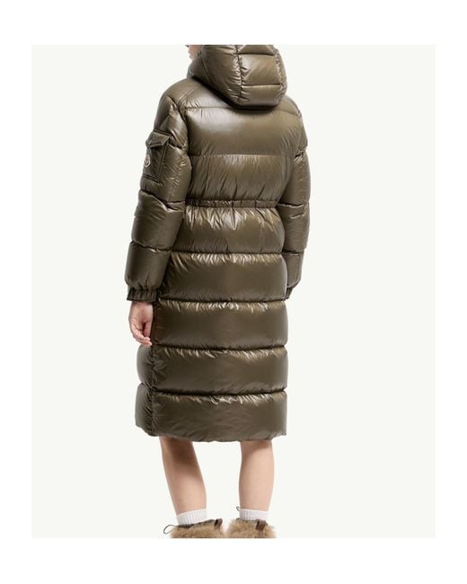 Moncler Green Cavettaz Hooded Long Down Jacket