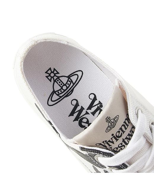 Vivienne Westwood White Lace-Up Low-Top Sneakers