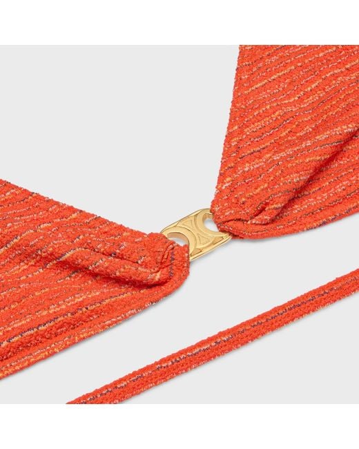 Céline Red Triomphe Triangle Top
