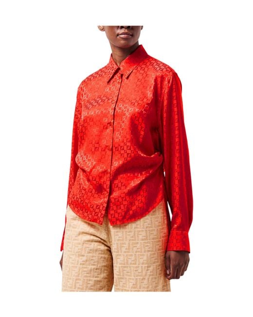 Fendi Red Simple Shirt