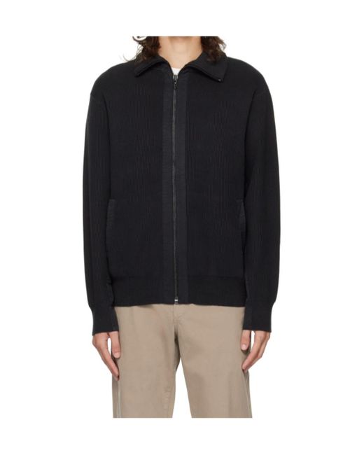 Rag & Bone Black Long-Sleeved Knitted Jacket for men
