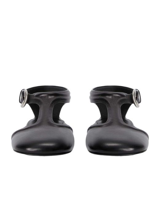 Jil Sander Black Ankle Strap Sandals