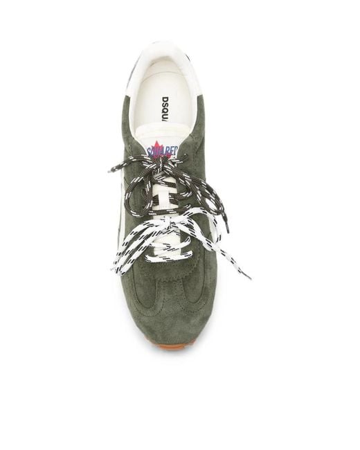DSquared² Green Round-Toe Sneakers for men